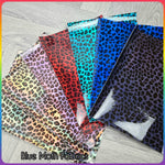 Gloss Leopard A4 20x30cm Pack Faux leather / vinyl fabric