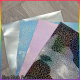 Gloss Cracks holographic A4 20x30cm Pack Faux leather / vinyl fabric