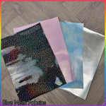 Gloss Cracks holographic A4 20x30cm Pack Faux leather / vinyl fabric