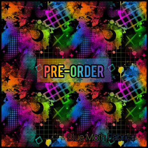 PRE-ORDER. Rainbow Street Art fabric. By METER - BlueMothFabrics