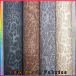 Leopard Shimmer Matte soft Faux leather / vinyl fabric. 39x65cm roll