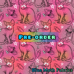 PRE-ORDER. Familiars Sphynx Cat fabric. By METER - BlueMothFabrics