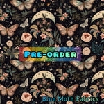 PRE-ORDER. Floral Butterfly Faux leather / vinyl fabric. 39x130cm