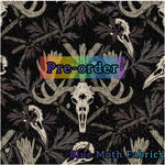 PRE-ORDER. The Protector Skull Faux leather / vinyl fabric. 39x130cm