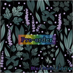 PRE-ORDER. Witch Herbs Garden Faux leather / vinyl fabric. 39x130cm