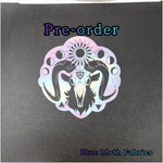 PRE-ORDER. PANEL Baphomed pastel Faux leather / vinyl fabric. 30x30cm