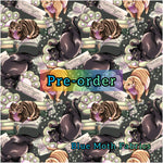 PRE-ORDER. Thick Cats fabric. By METER - BlueMothFabrics