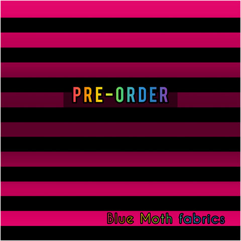 PRE-ORDER. Pink Ombre Stripes fabric. By METER - BlueMothFabrics