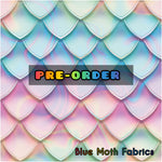 PRE-ORDER. Pastel Rainbow Dragon Scales fabric. By METER - BlueMothFabrics