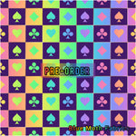 PRE-ORDER. Neon Rainbow Ace Dark fabric. By METER - BlueMothFabrics