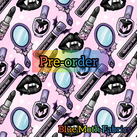 PRE-ORDER. Gothic makeup pink fabric. By METER