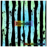PRE-ORDER. Vertical stripes grunge mint wide fabric. By METER - BlueMothFabrics