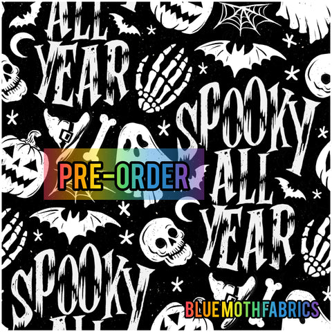 PRE-ORDER. Stay spooky Mono fabric. By METER