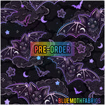 PRE-ORDER. Tattoo Bats fabric. By METER