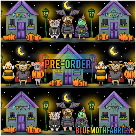 PRE-ORDER. Trick or treat Halloween town fabric. By METER