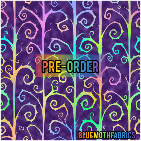 PRE-ORDER. Rainbow branches Pattern fabric. By METER