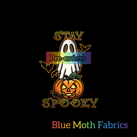 PRE-ORDER. PANEL stay spooky Faux leather / vinyl fabric. 33x33cm