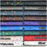 Geo Metallic Matte PVC Faux vinyl fabric. 40x67cm roll