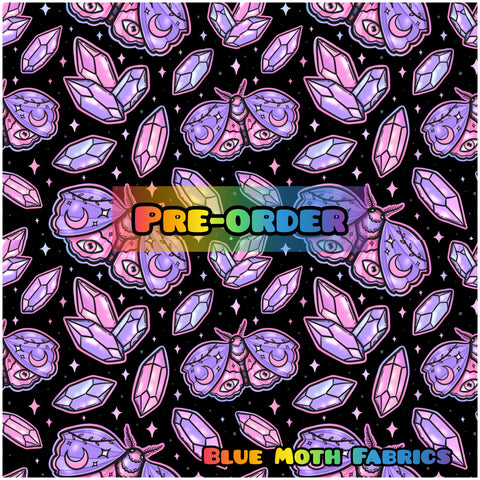 PRE-ORDER. Crystal Moth fabric. By METER