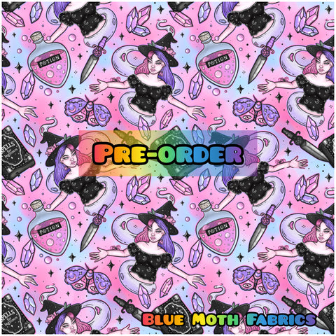 PRE-ORDER. Witch pink fabric. By METER