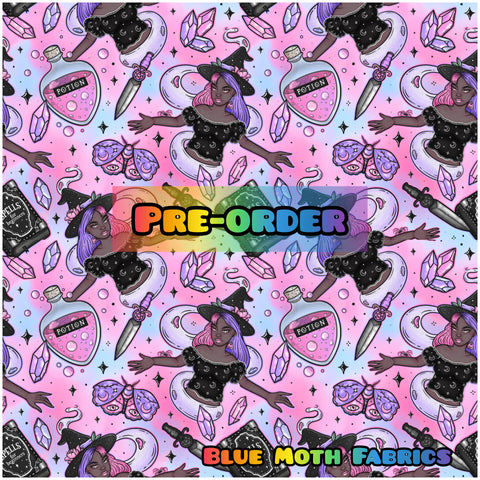 PRE-ORDER. Witch 2 pink fabric. By METER