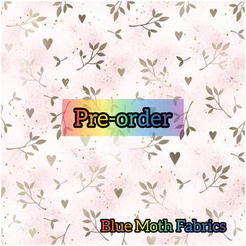 PRE-ORDER. Little flowers pink fabric. By METER