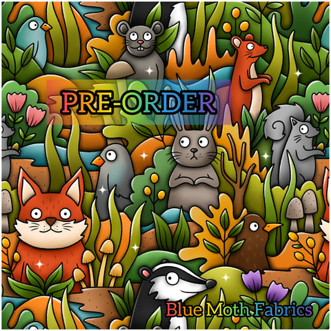 PRE-ORDER. Woodland Animals fabric. By METER