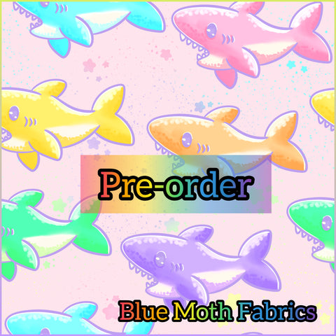 PRE-ORDER. Cute Sharks fabric. By METER