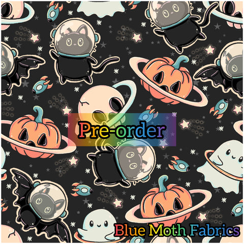 PRE-ORDER. Halloween Space fabric. By METER