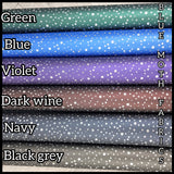 Silver Dots Metallic PVC Faux vinyl fabric. 39x67cm roll