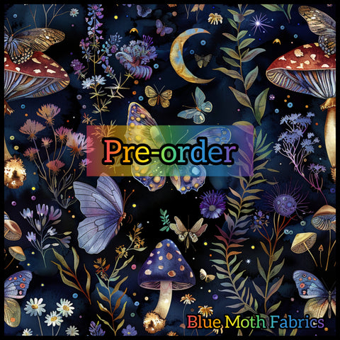 PRE-ORDER. Magic Forest. faux leather / vinyl fabric. 39x130cm