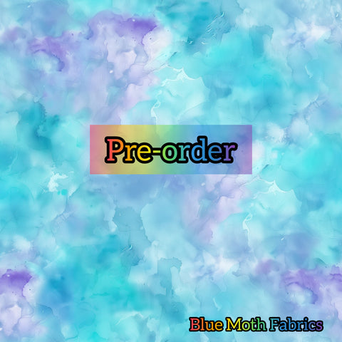 PRE-ORDER. Purple blue ink fabric. By METER