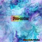 PRE-ORDER. Ink Marble Purple blue fabric. By METER