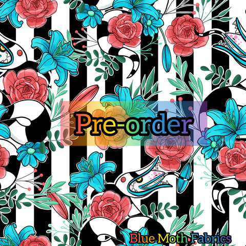 PRE-ORDER. Floral Sandworm fabric. By METER