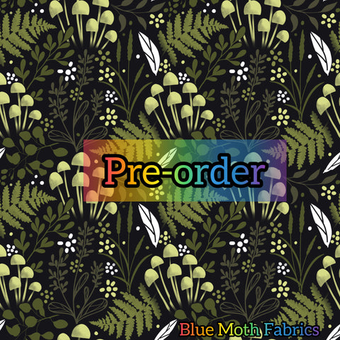 PRE-ORDER. Minimal floral green 2 fabric. By METER