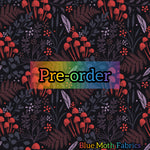 PRE-ORDER. Minimal floral red fabric. By METER