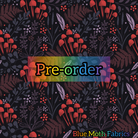 PRE-ORDER. Minimal floral red fabric. By METER