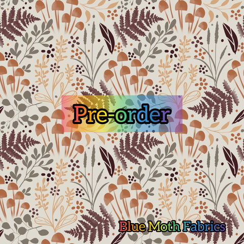 PRE-ORDER. Minimal floral beige fabric. By METER