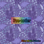 PRE-ORDER. Minimal floral lilac fabric. By METER