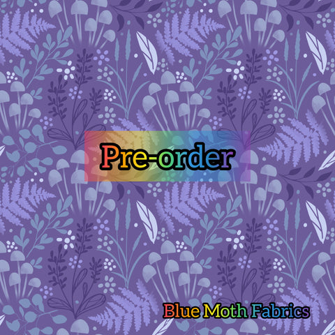 PRE-ORDER. Minimal floral lilac fabric. By METER