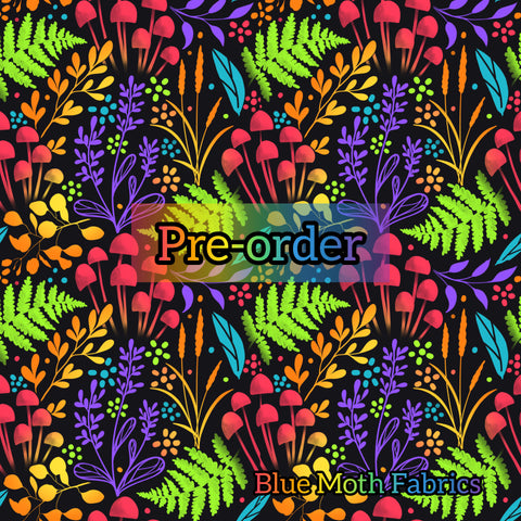 PRE-ORDER. Minimal floral tropical rainbow fabric. By METER