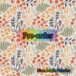 PRE-ORDER. Minimal floral Natural 2 fabric. By METER