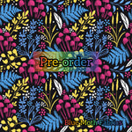 PRE-ORDER. Minimal floral rainbow fabric. By METER