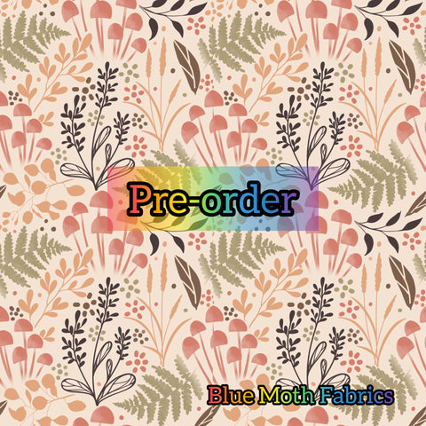 PRE-ORDER. Minimal floral Natural fabric. By METER