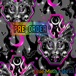 PRE-ORDER. Devil Bat Cat fabric. By METER