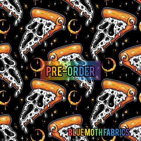 PRE-ORDER. Spooky Pizza fabric. By METER