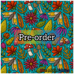 PRE-ORDER. Teal Fall fabric. By METER