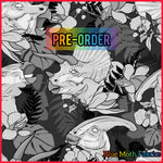 PRE-ORDER. Dinosaur Monochrome fabric. By METER