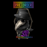 PRE-ORDER. PANEL Plague doctor purple Faux leather / vinyl fabric. 30x30cm