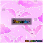 PRE-ORDER. Pink Sky Bats fabric. By METER